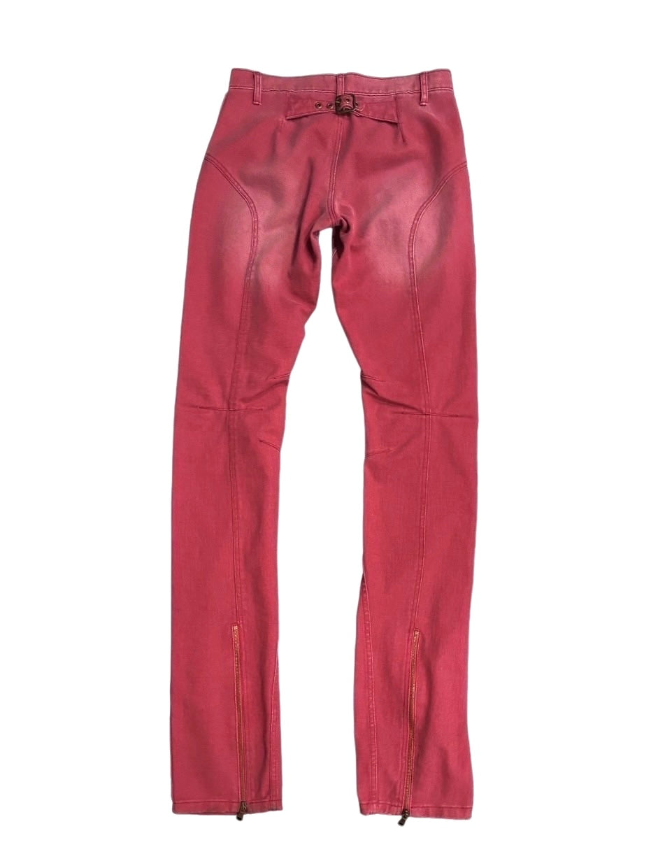 P.L.N. Red Biker Pants