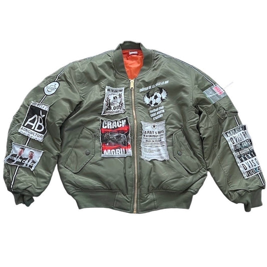 Bomber jacket made of polyester - cotton -digital prints