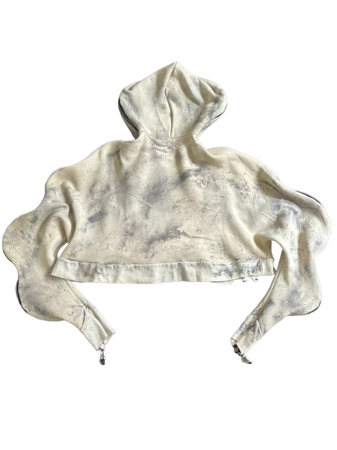 CROPPED OXIDIZED IRON METAMORPHIC BUBBLE HOODIE