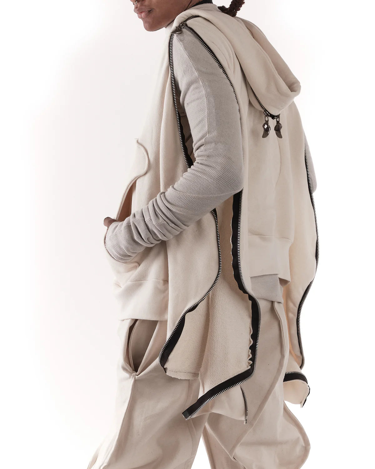 UNDYED METAMORPHIC BUBBLE HOODIE