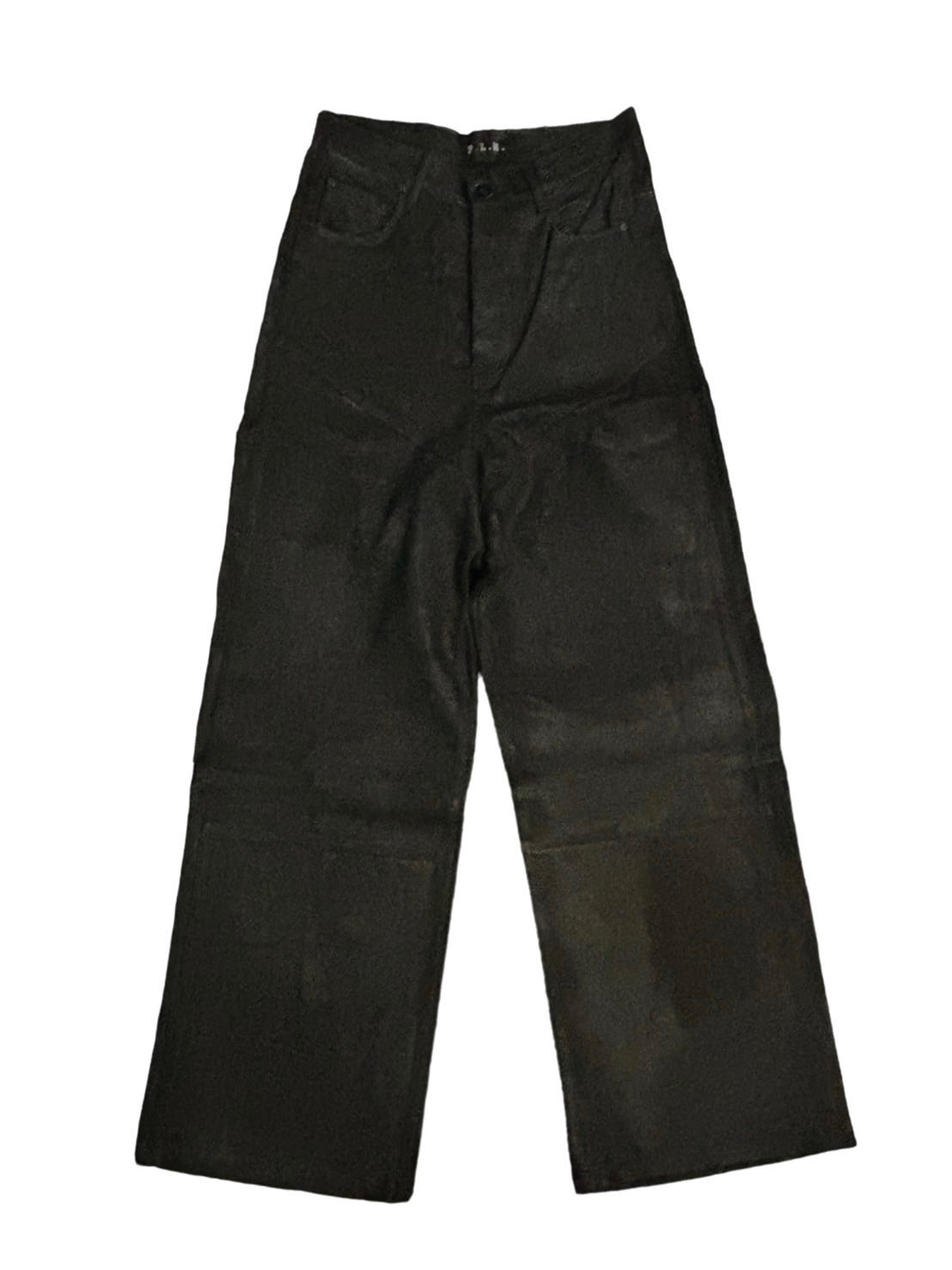 P.L.N. LOW CROTCH OILSKIN DENIM – BLACK