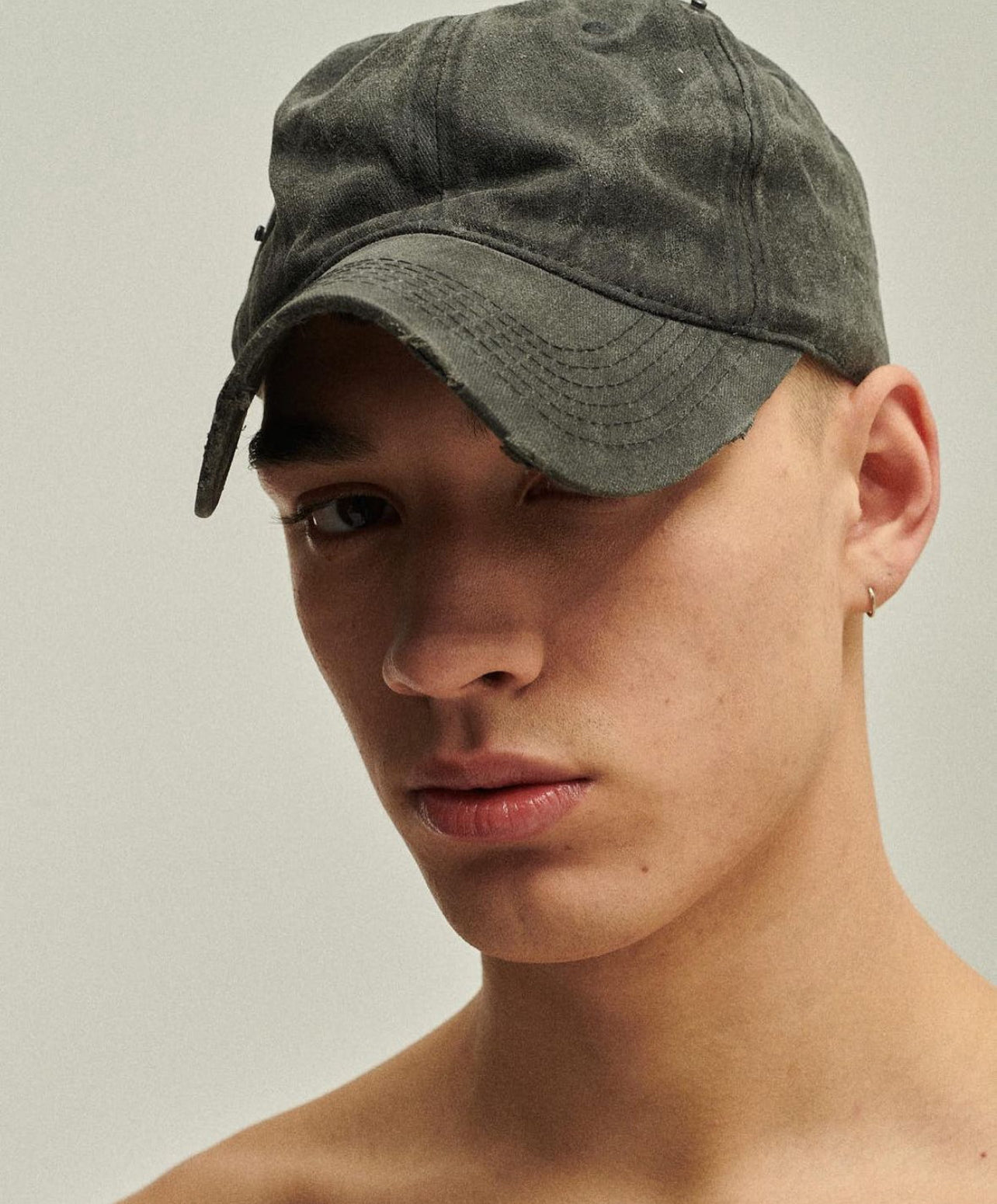 P.L.N. dark grey oilskin cap