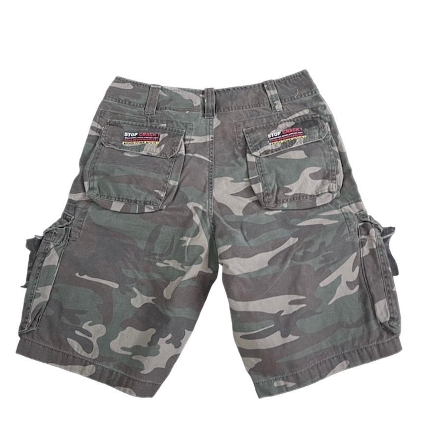 Cargo short - polyester - metal accessories